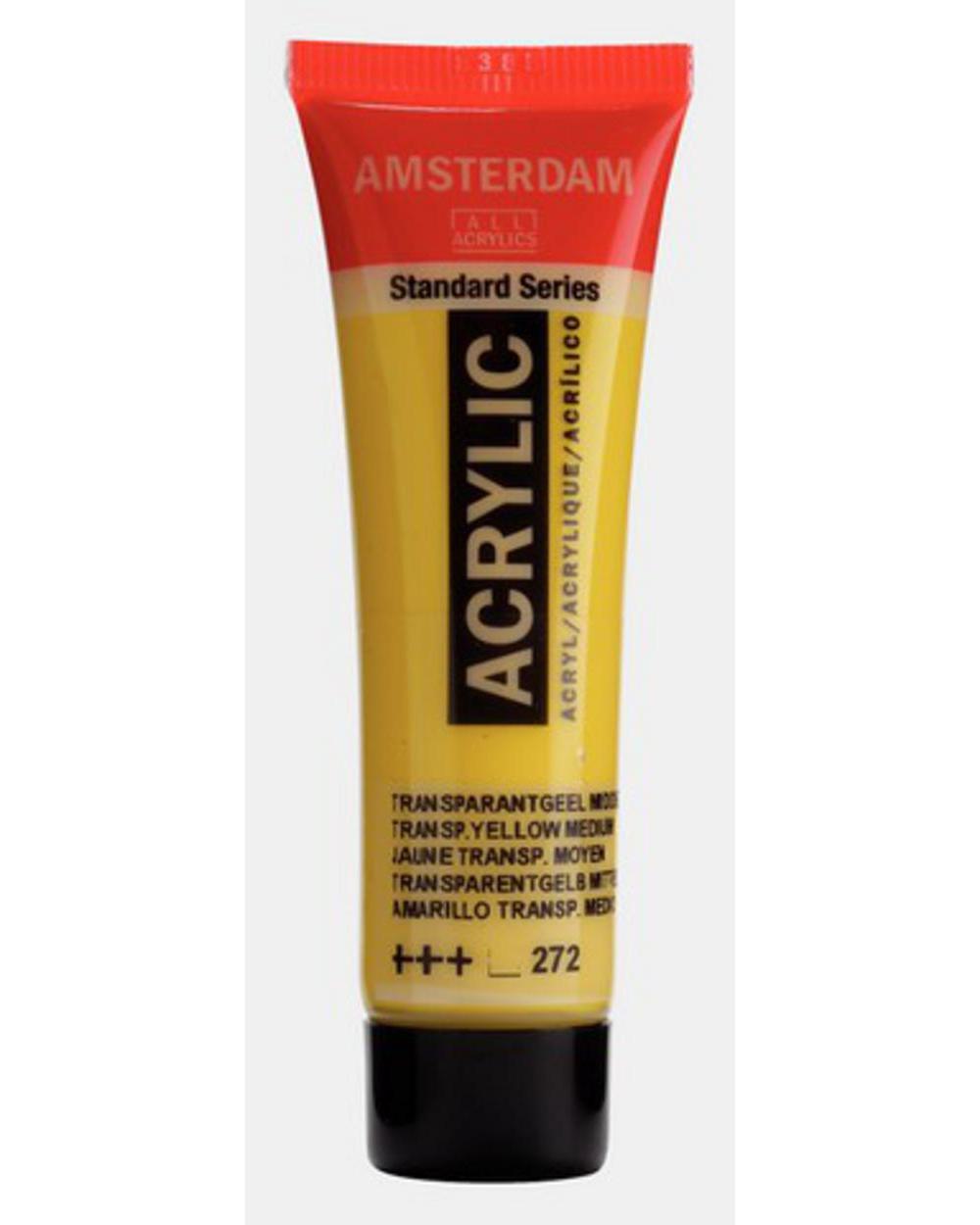 Amsterdam, Acrylic, Art & School, Paint, 20ml, 974510, Transparent Yellow Medium